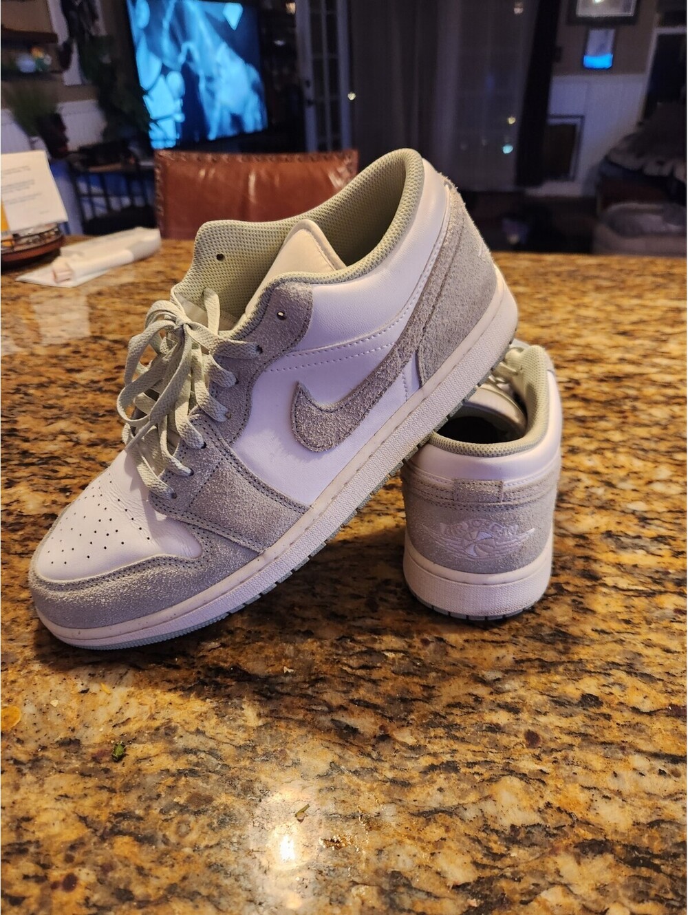 🔥Jordan Air Jordan 1 Retro Low OG Neutral Gray White Size 12 🔥